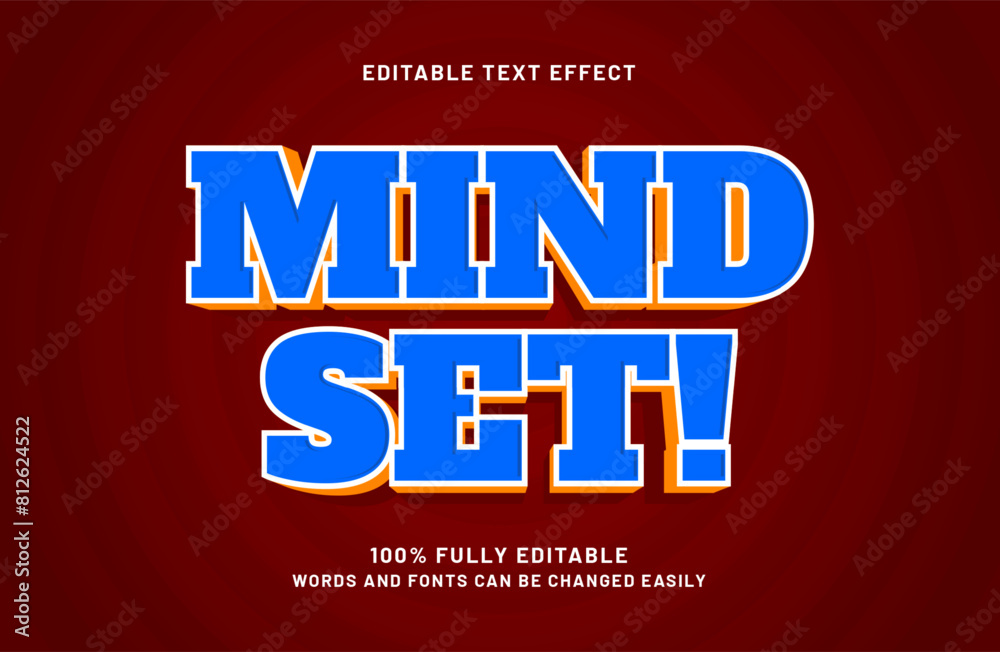 mind set editable text effect in kids and happy text style mind set editable text effect in kids and happy text style