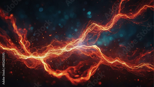 Dynamic banner featuring an abstract red lightning cloud background.