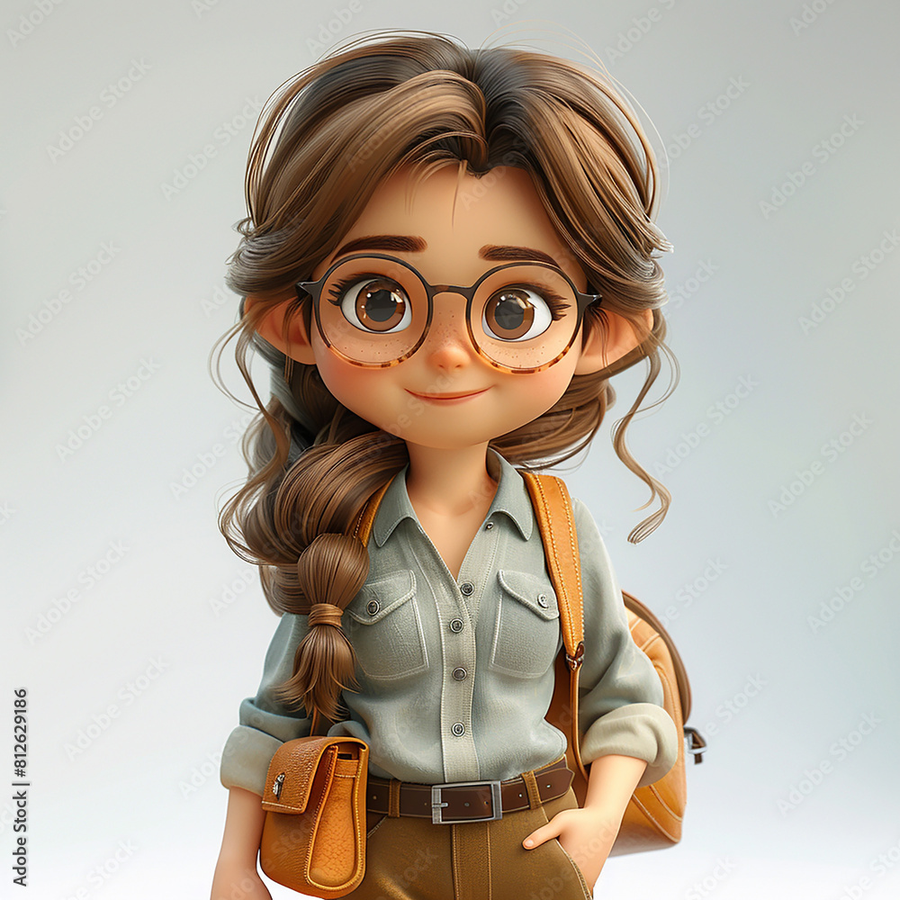 3d rendered photo of cartoonish character made with generative AI 3d rendered photo of cartoonish character made with generative AI