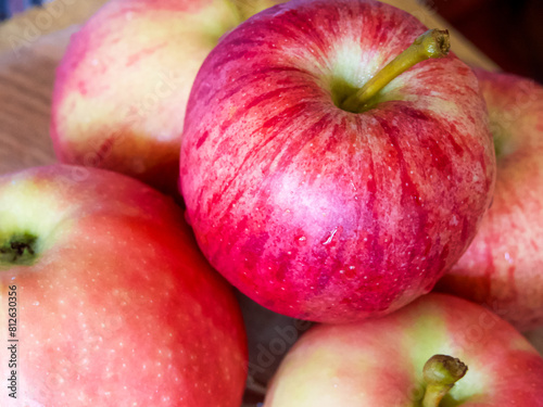 Nutritious Red Fruit. Close-up of apples, showcasing their nutritious value.