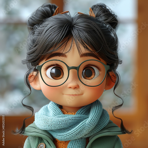 3d rendered photo of cartoonish character made with generative AI