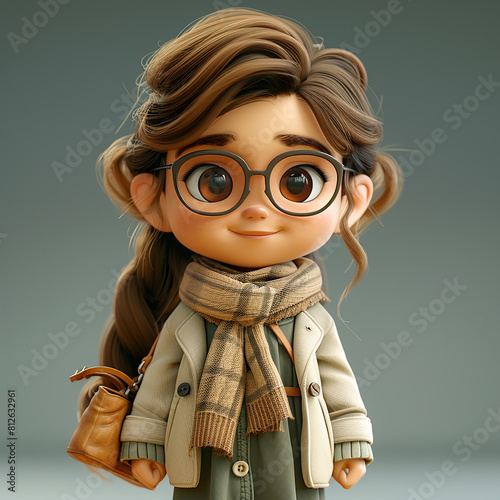 3d rendered photo of cartoonish character made with generative AI