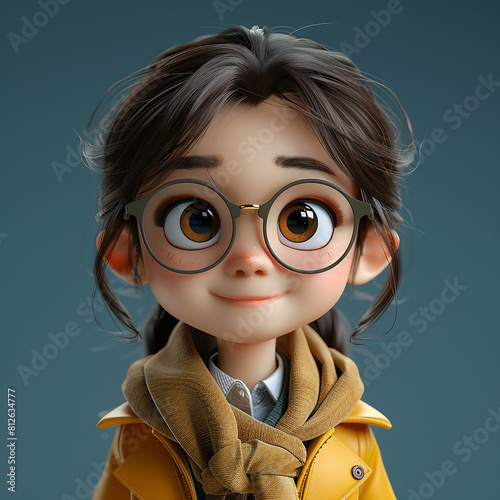 3d rendered photo of cartoonish character made with generative AI