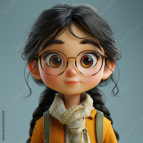 3d rendered photo of cartoonish character made with generative AI
