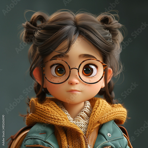 3d rendered photo of cartoonish character made with generative AI