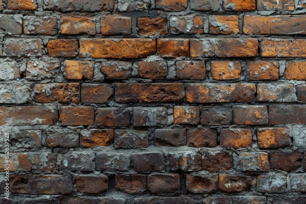 Weathered and aged brick wall texture background in vintage rustic pattern with antique patina. Old and historic urban building architecture backdrop with grungy and damaged red bricks Weathered and aged brick wall texture background in vintage rustic pattern with antique patina. Old and historic urban building architecture backdrop with grungy and damaged red bricks
