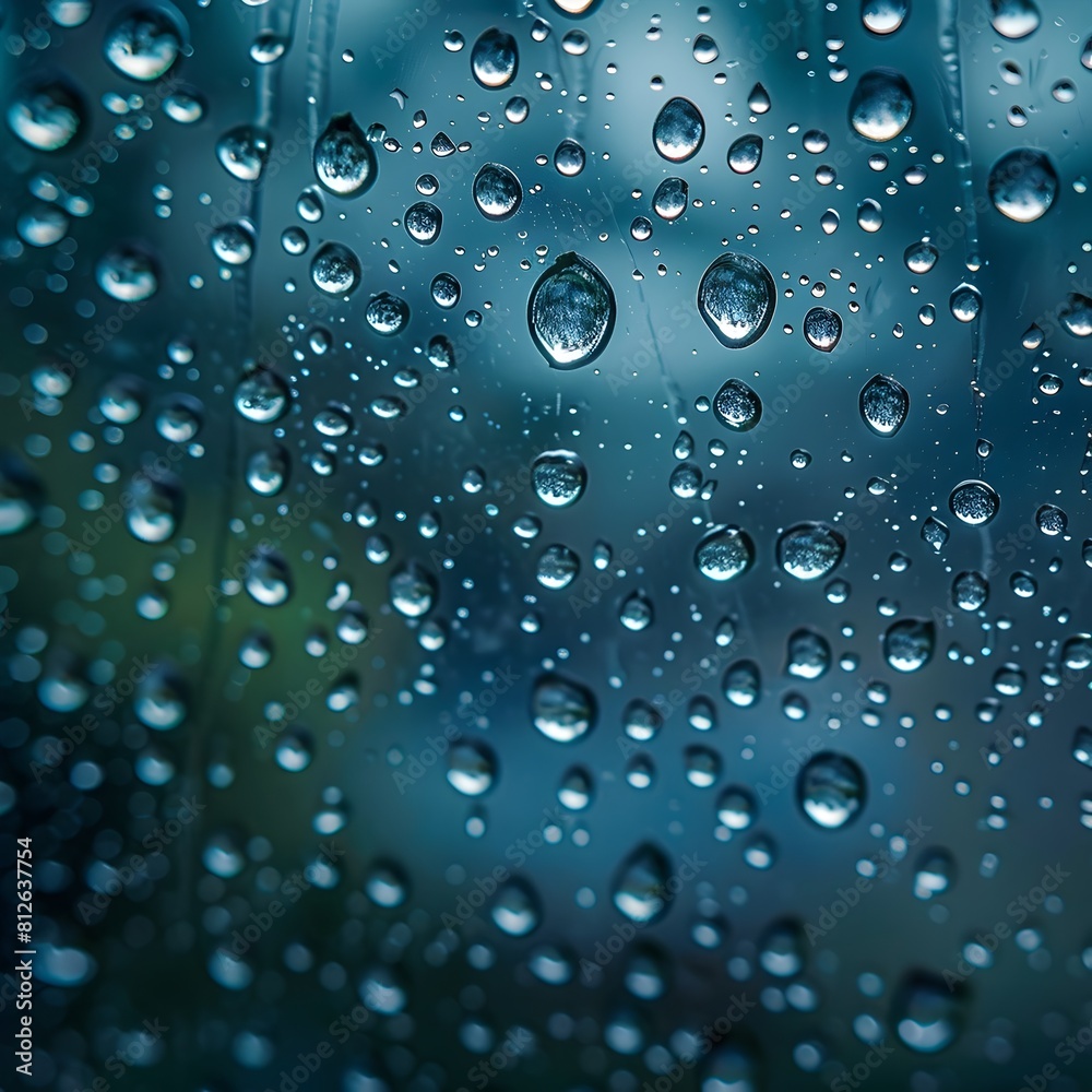 Raindrops on Glass Surface for Umbrella or Raincoat Product Line Concept Raindrops on Glass Surface for Umbrella or Raincoat Product Line Concept