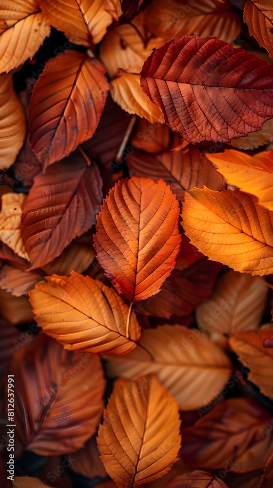 Fototapeta premium Vibrant Autumn Leaves Backdrop for Seasonal Product Presentation and Decor Concepts