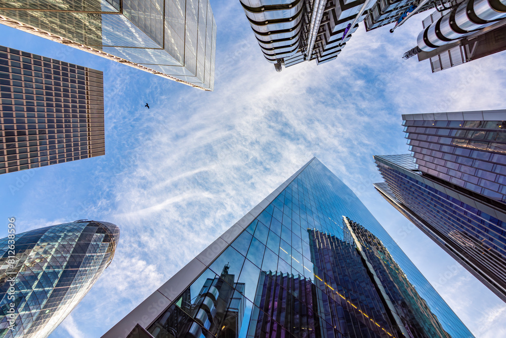 Skyscrapers in City of London, UK