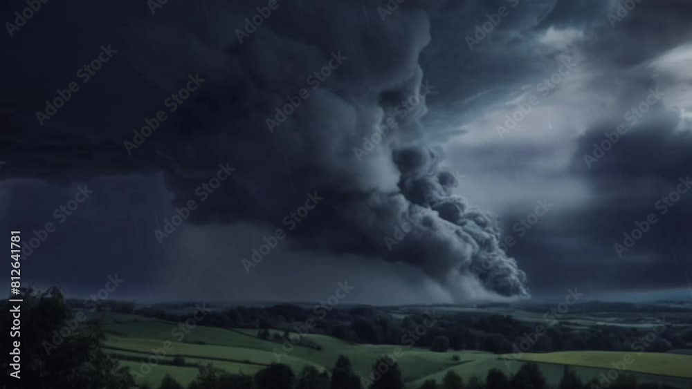 storm clouds over the mountains 