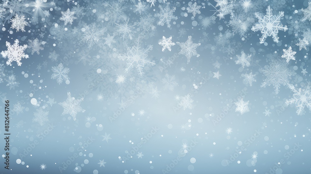 Winter background with snowflakes. Christmas and New Year concept