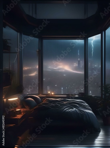 room at night with reflection © Алина Ткачук