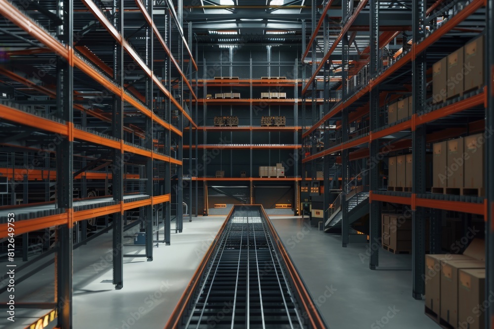 Modern automatized high rack warehouse Modern automatized high rack warehouse