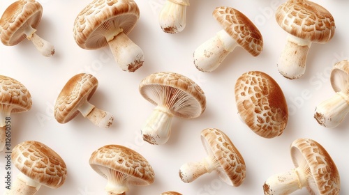 Wallpaper Mural A variety of mushrooms on a solid white background. Torontodigital.ca