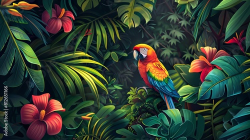  parrot in the forest