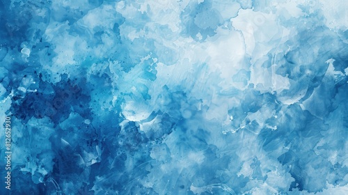 Abstract background created with a blue watercolor texture