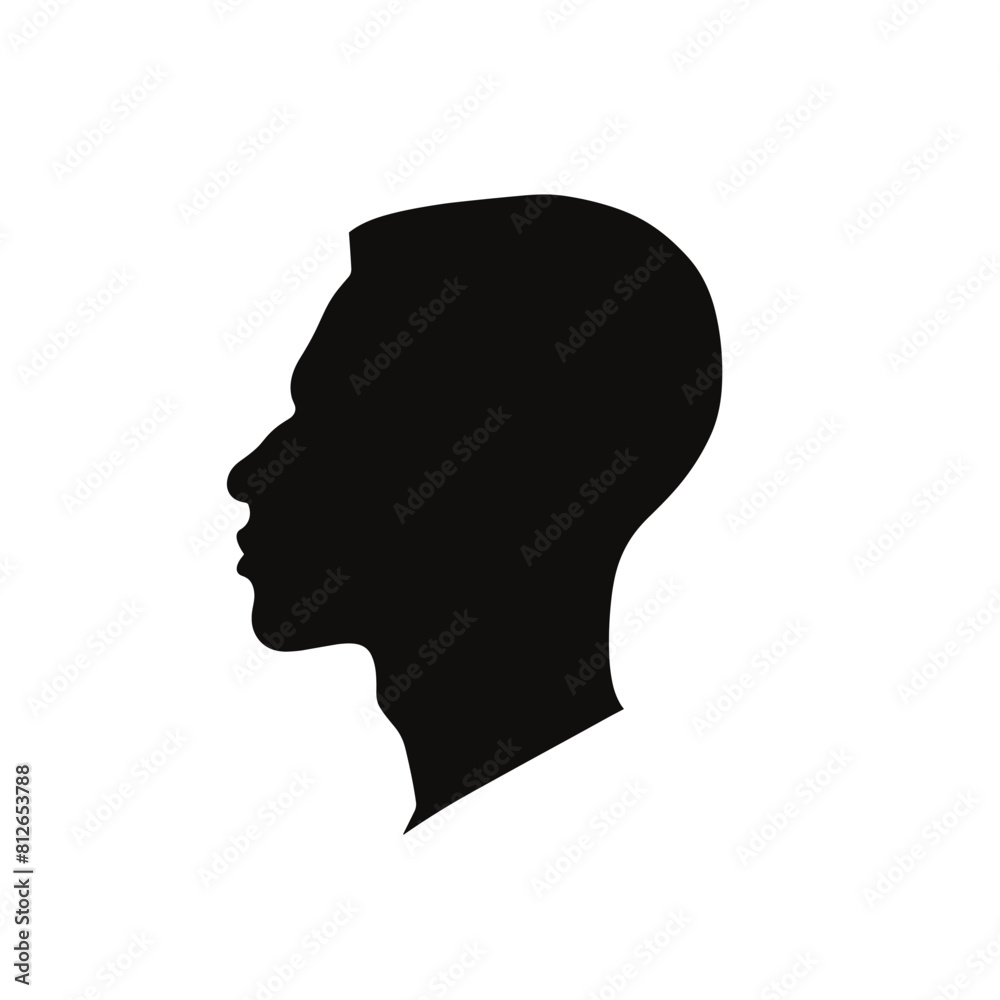 Male person avatar silhouette isolated Male person avatar silhouette isolated