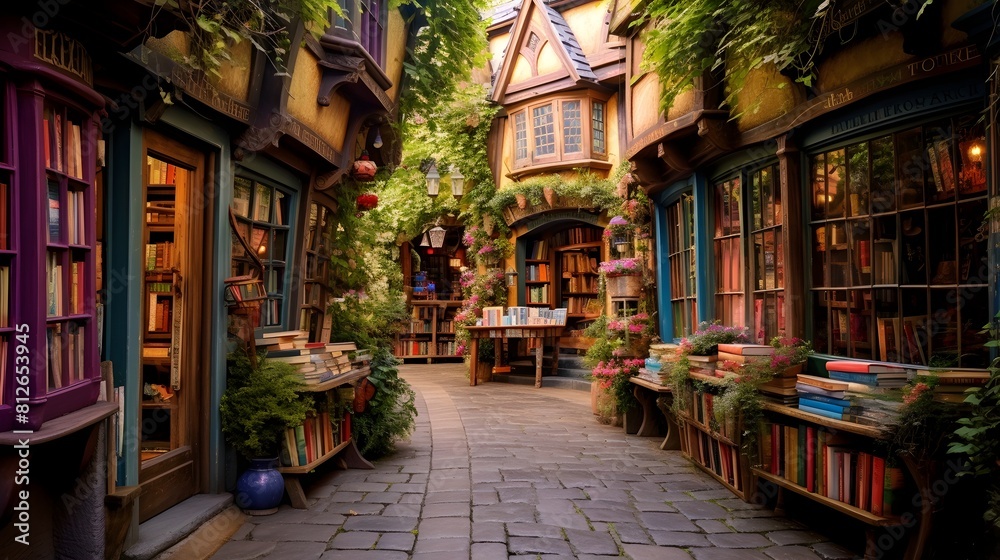 Enchanted Literary Retreat A Quaint Street of Fairy Tale Bookshops