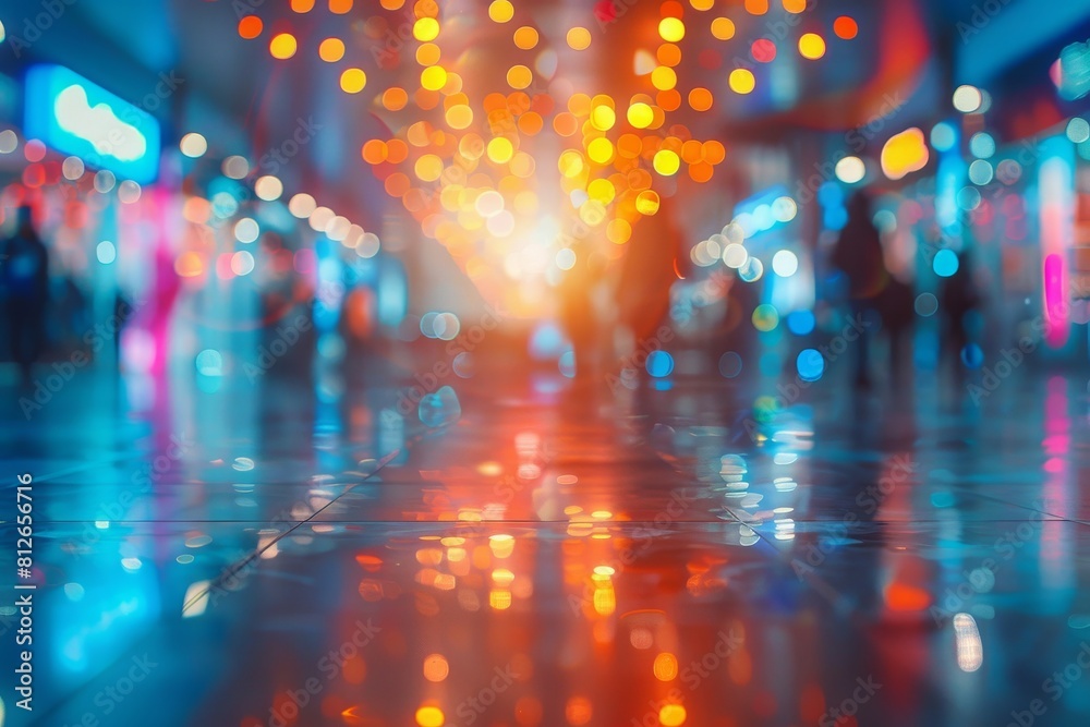 Image presenting an electrifying city ambiance with distinct bokeh effects, representing the energy of city nightlife