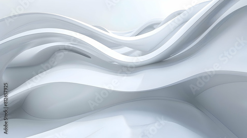 bstract white background with smooth lines and curves, representing the concept of technology innovation