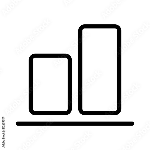 Vertical bottom alignment icon from user interface collection Thin linear Vertical bottom alignment icon, Line, Solid, Flat Line, Suitable for Web Page, Mobile App, UI, UX design