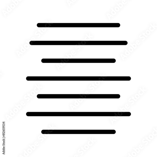 Center Text alignment icon from user interface collection Thin linear center alignment icon, Line, Solid, Flat Line, Suitable for Web Page, Mobile App, UI, UX design