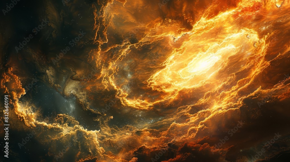 Conceptualize a scientific mission where astronauts study a nebulas composition from their starship, gathering crucial data for space exploration