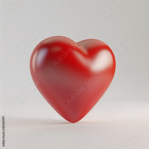 3D Red heart.