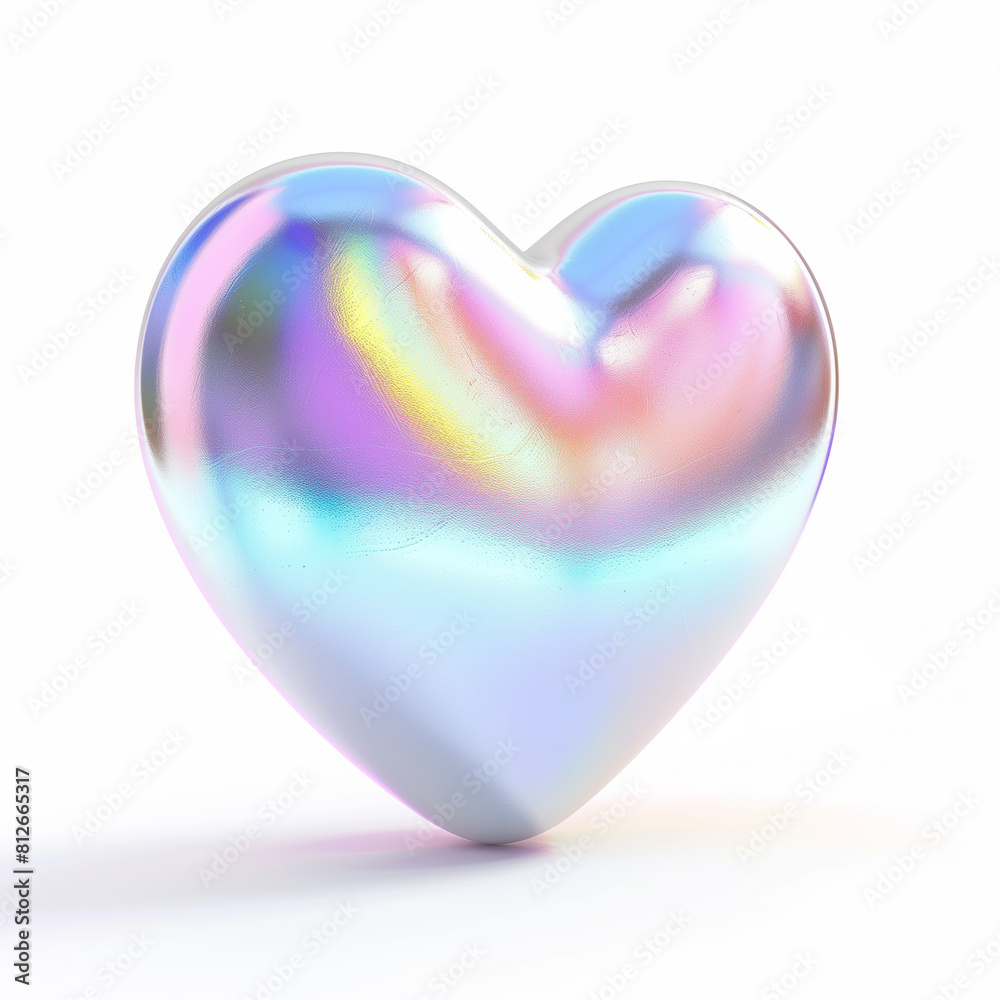 Holograms heart 3d icon. Holograms heart 3d icon.