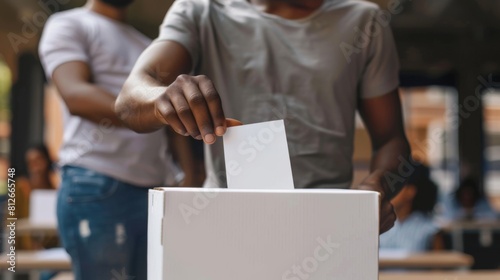 A Hand Casting Ballot Vote photo