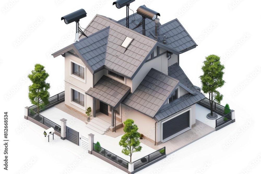 Smart window locks secure homes with CCTV surveillance, using motion sensors and electronic equipment to detect intrusion and enhance monitoring.