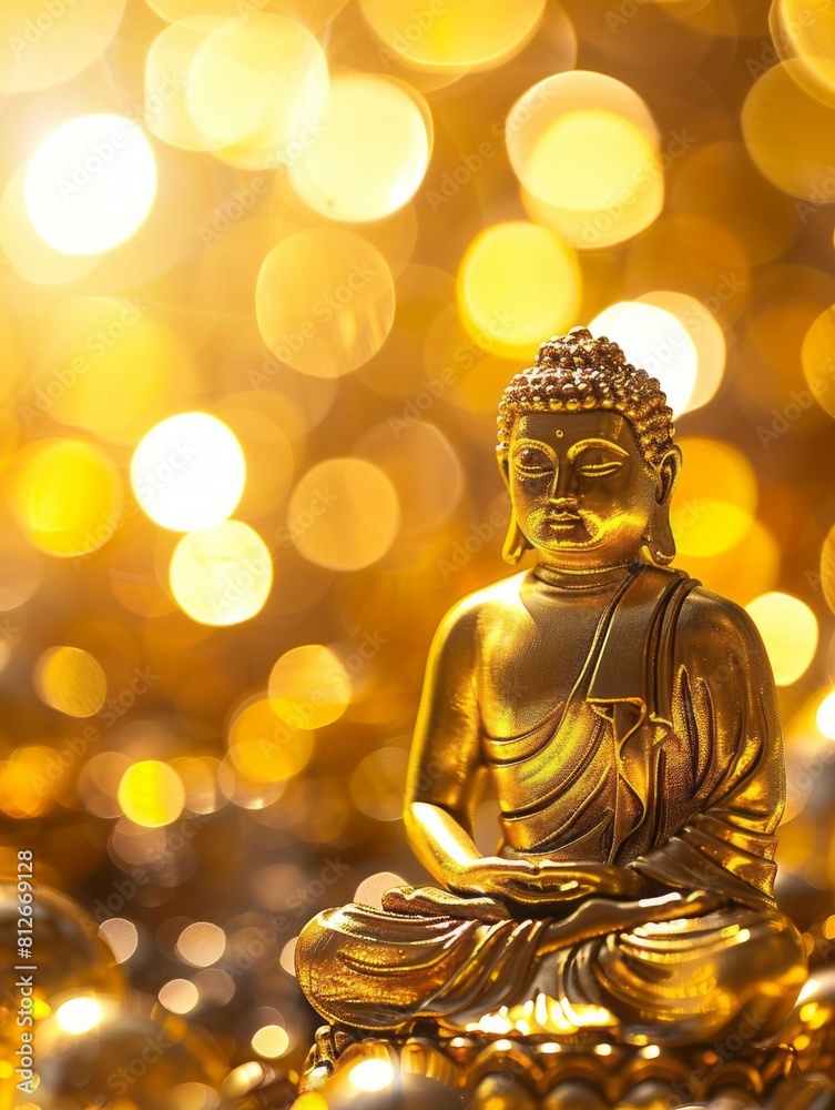 Buddha Meditation Statue in Gold Buddha Meditation Statue in Gold