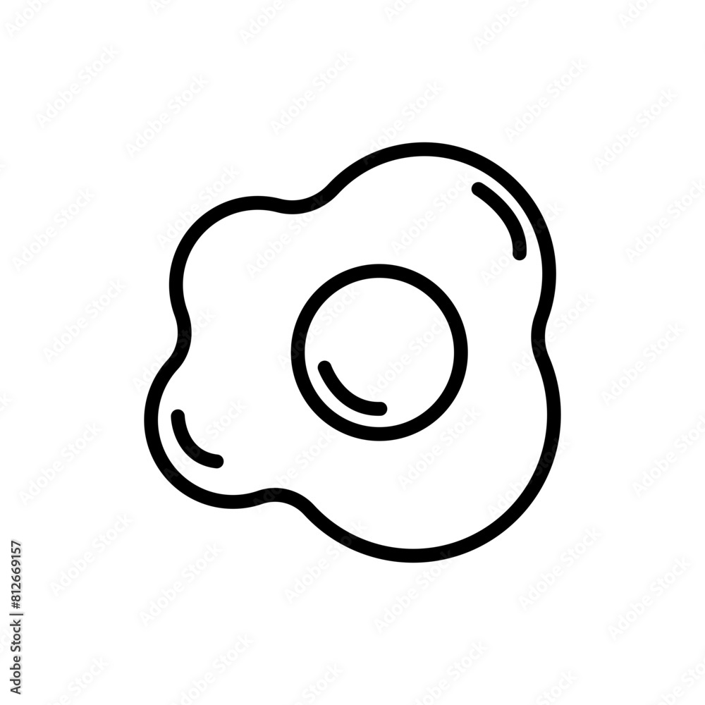 Egg line icon. Food icon. Egg icon isolated on white background. Transparent background, minimalist symbol. Vector images Egg line icon. Food icon. Egg icon isolated on white background. Transparent background, minimalist symbol. Vector images