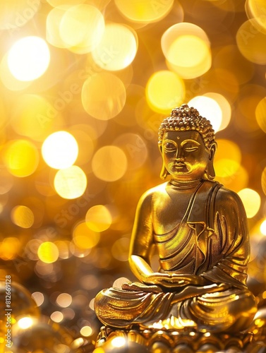 Buddha Meditation Statue in Gold