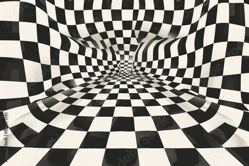 Simple black and white checkered pattern. Suitable for backgrounds or design elements