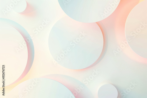 Soft pastel circle geometrical abstract illustration background © kheat