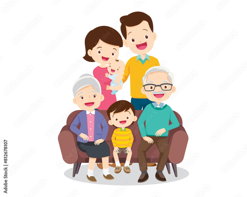 Big happy multi-generational family siblings relatives portrait Big happy multi-generational family siblings relatives portrait