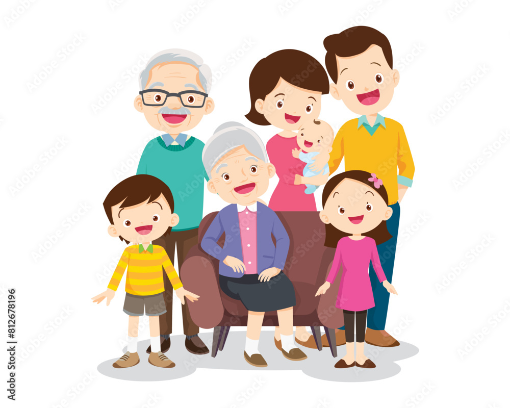 Big happy multi-generational family siblings relatives portrait Big happy multi-generational family siblings relatives portrait