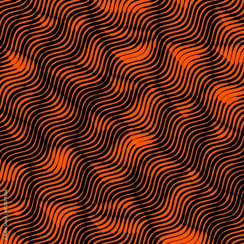 bright dark orange coloured halftone design wavy lines