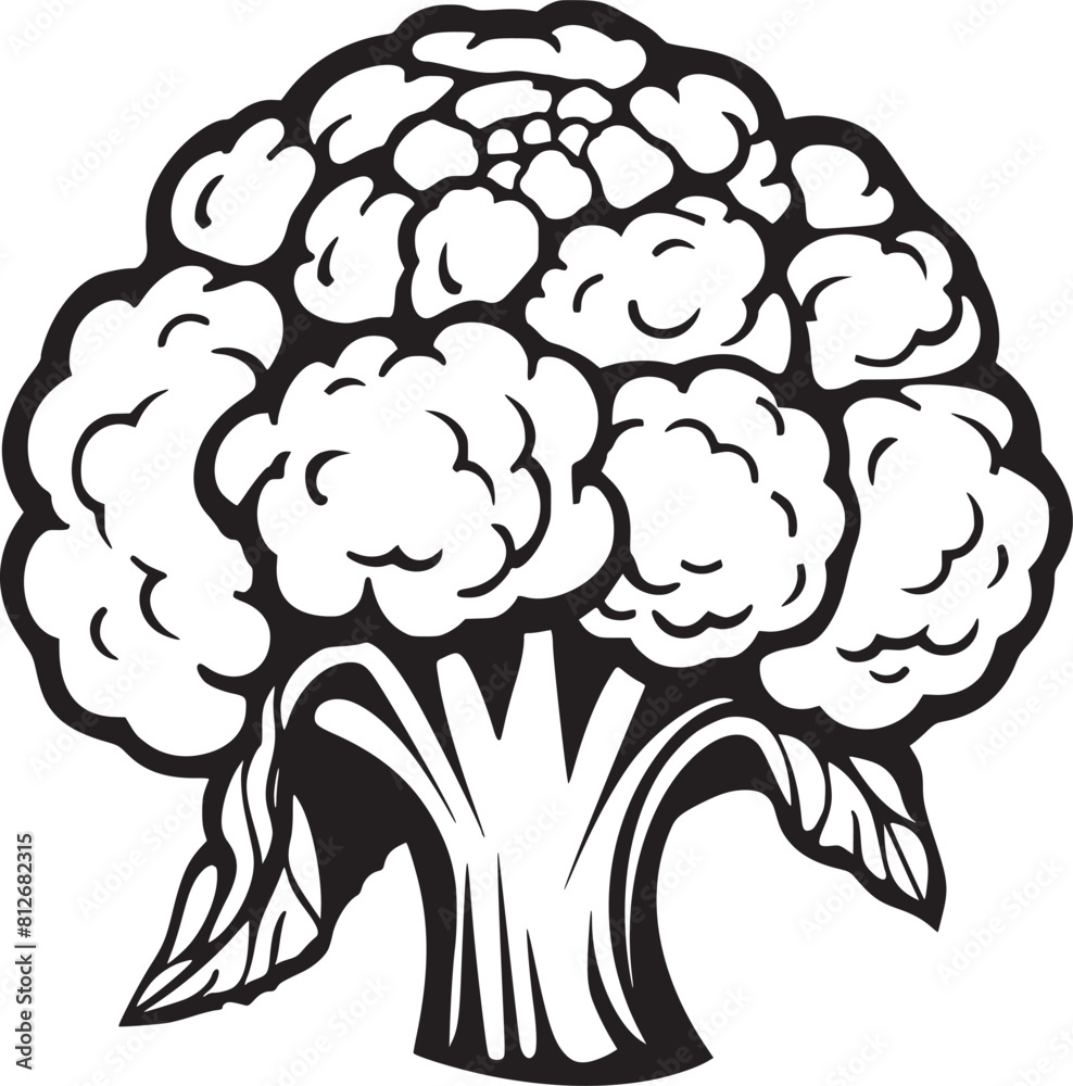 Broccoli simple thin line icon vector illustration