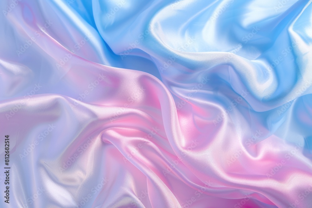 Obraz premium Elegant Pink and Blue Silky Fabric Waves Texture Background