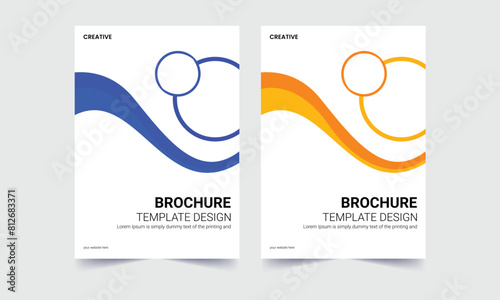 Business flyer , brochure design, brochure cover page layout template