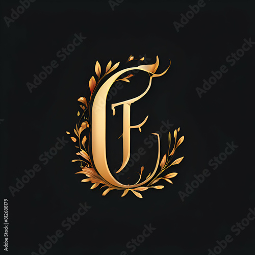 f m initial handwriting logo design beautyful design handwritten logo for fashion team wedding,generate ai photo