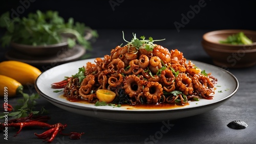 Nakji bokkeum (spicy stir-fried octopus) photo