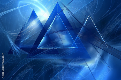 abstract blue background, Step into a world of creativity with this mesmerizing blue triangle abstract background