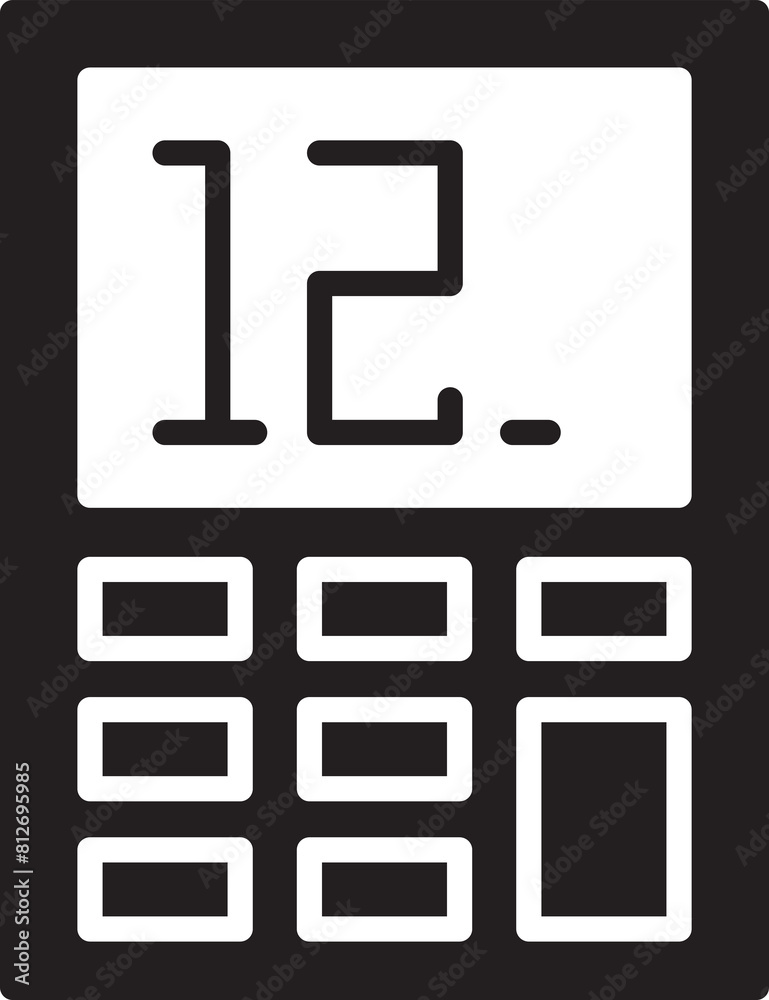 Calculator Glyph Icon Calculator Glyph Icon
