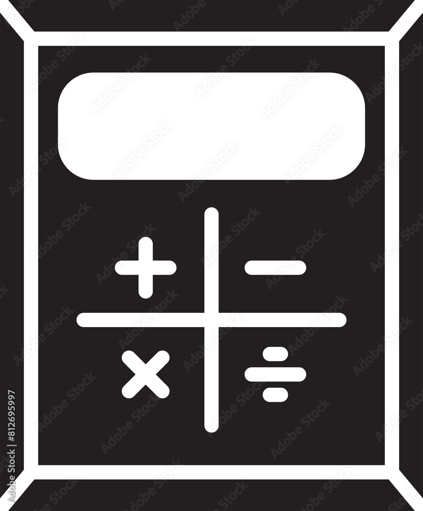Calculator Glyph Icon Calculator Glyph Icon