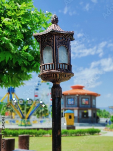 street lamp in the park_ beautiful lawn lamp _ garden lamp 