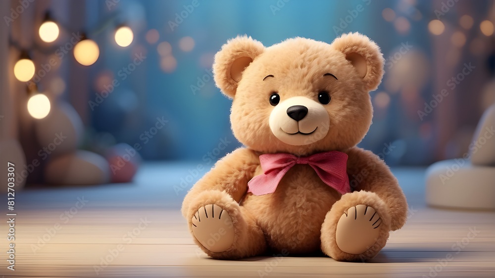 With its carefree look, big smile, and humorous cartoon-style demeanor, the cute teddy bear oozes a lively charm that makes people smile and appreciate its cheerful presence. With its carefree look, big smile, and humorous cartoon-style demeanor, the cute teddy bear oozes a lively charm that makes people smile and appreciate its cheerful presence.