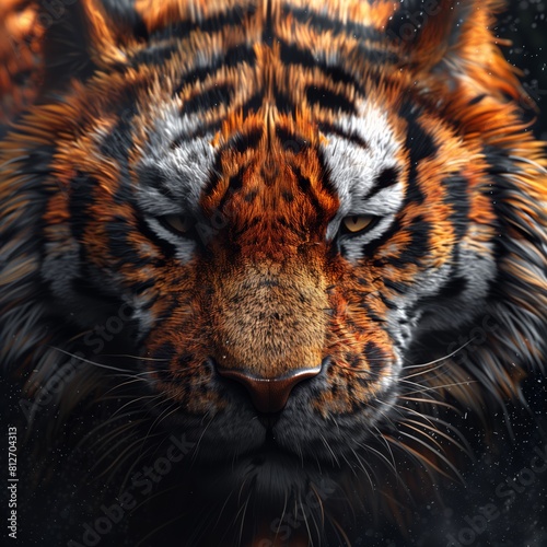 tiger face close-up